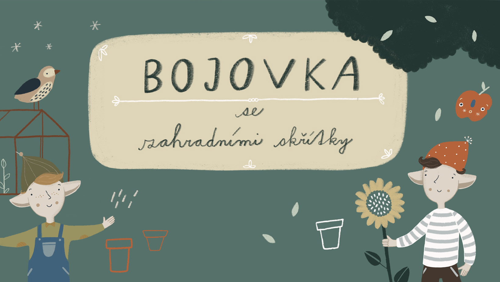 bojovka se zahradními skřítky